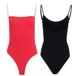 Kit de Lindo Bory Feminino 2 unidades Body Regata Decotado Suplex