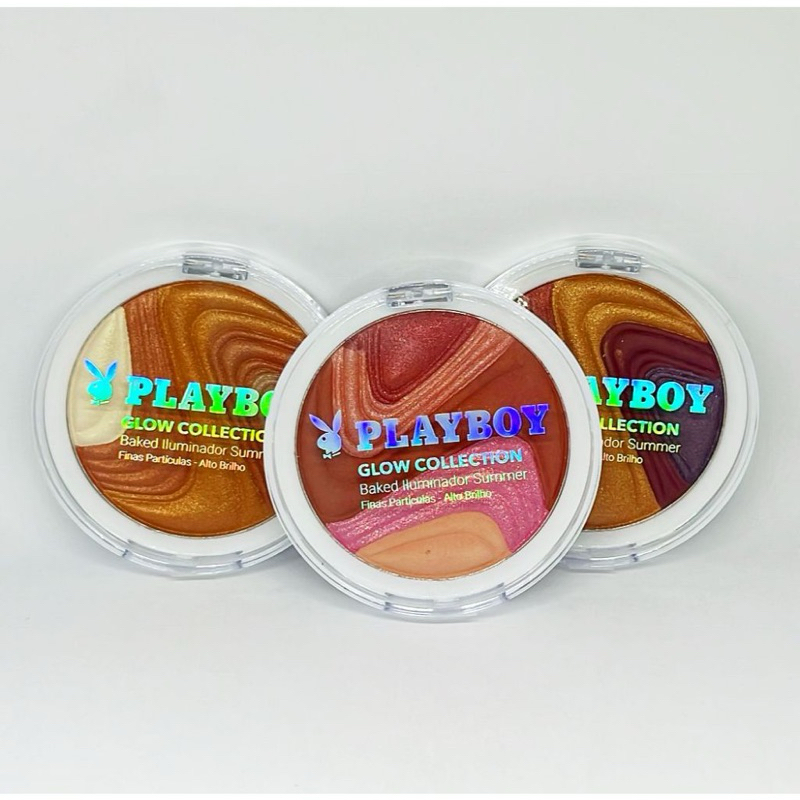 Iluminador com 4 tons Baked Playboy Glow Collection Shopee Brasil