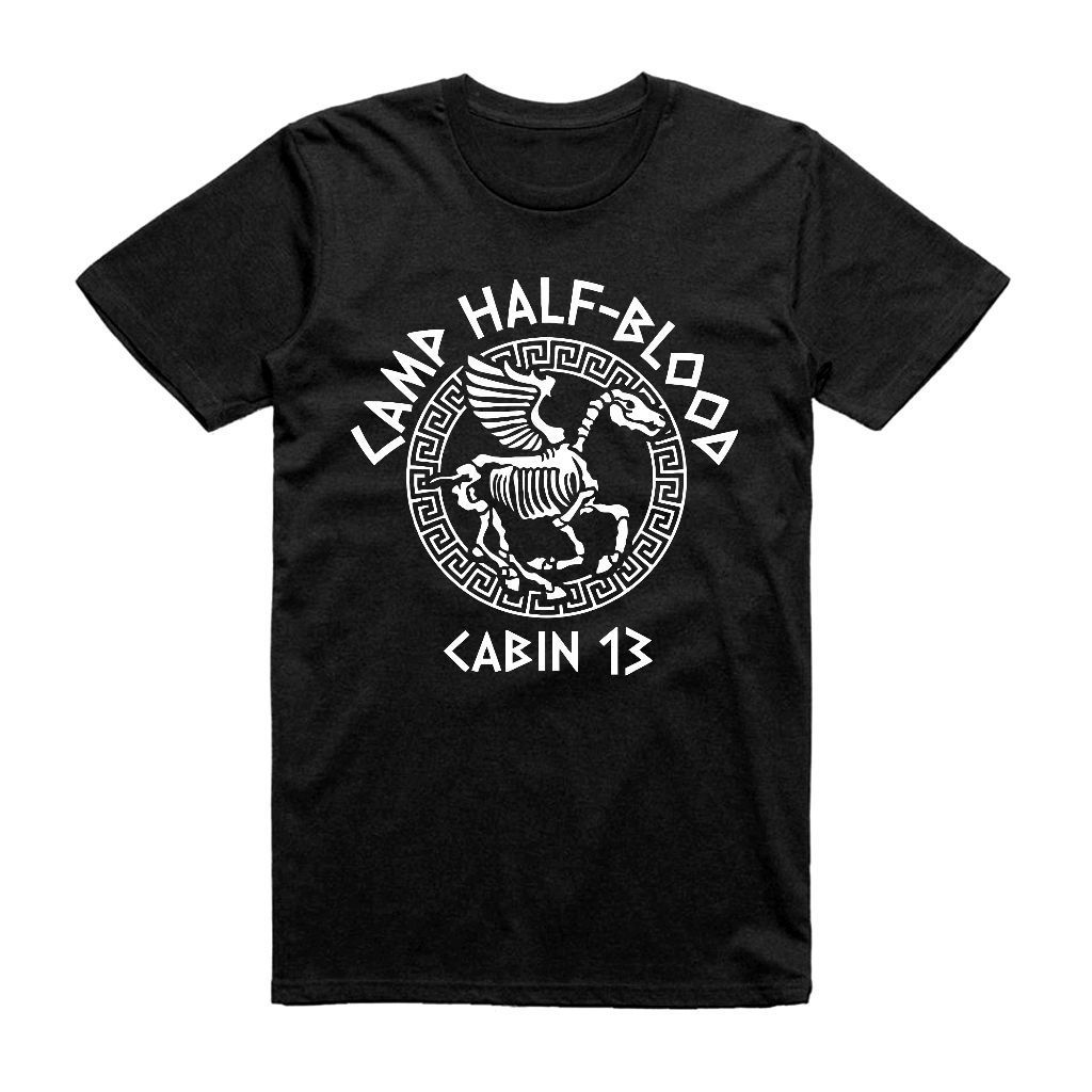 Camiseta percy jackson cabin 13 camp half blood hades série livro
