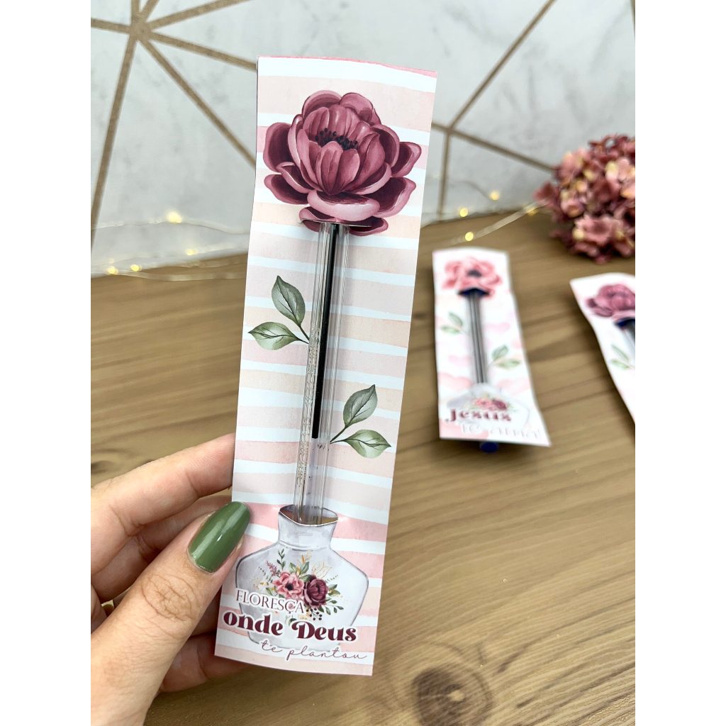 30 Porta Caneta Lembrancinhas Mulher Virtuosa Dia das Mulheres Culto Oração