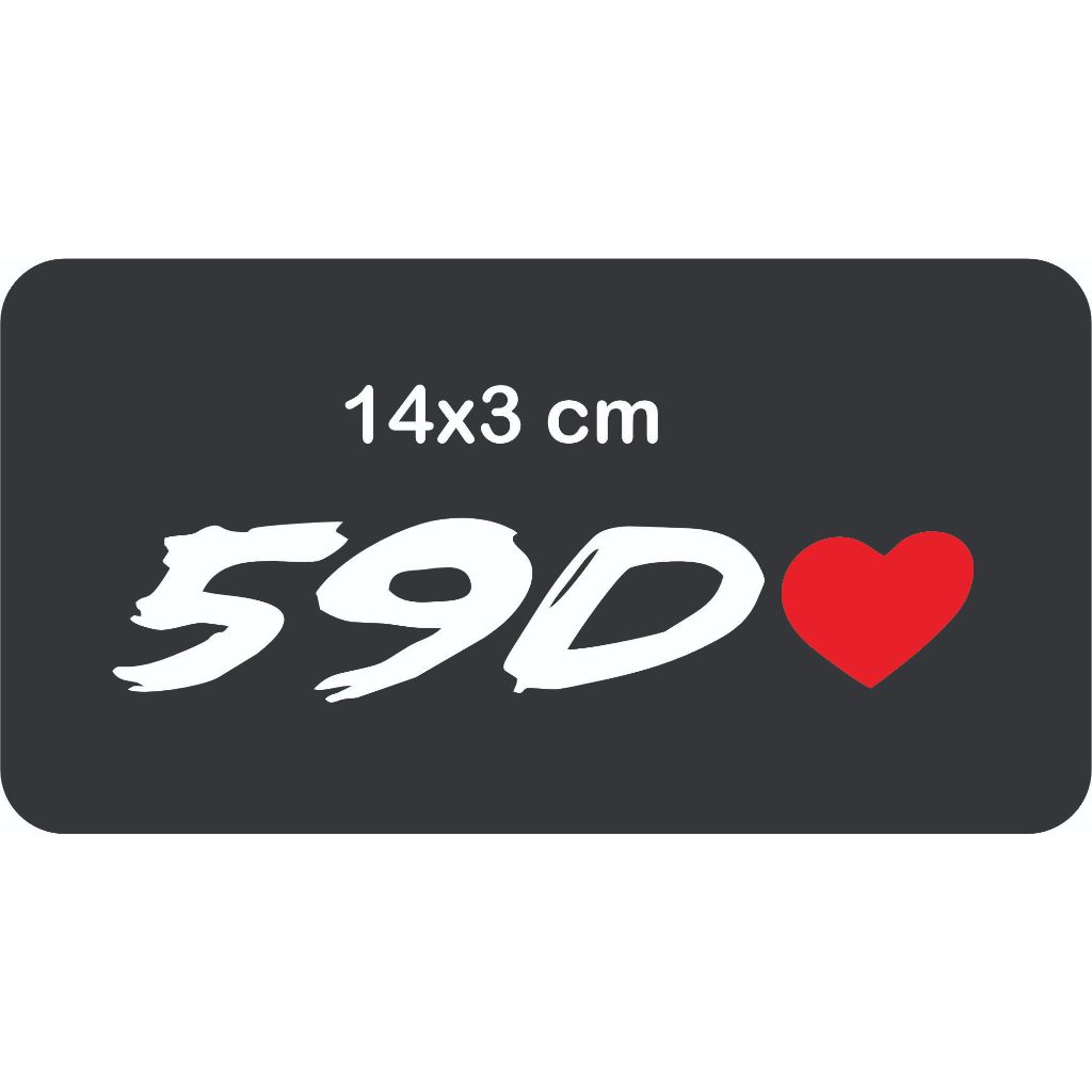 59 de coração ADESIVO PARA CARRO E MOTO 299 / 244 | Shopee Brasil