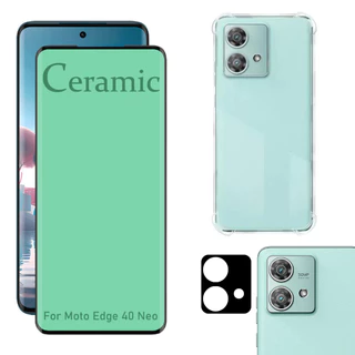 KIT Moto Edge 40 Neo | Película de Cerâmica 9D |Capinha