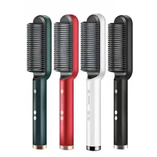 Escova Alisadora Anion Hair Pro 5 em 1 Seca Alisa e Modelador de Cachos Bivolt