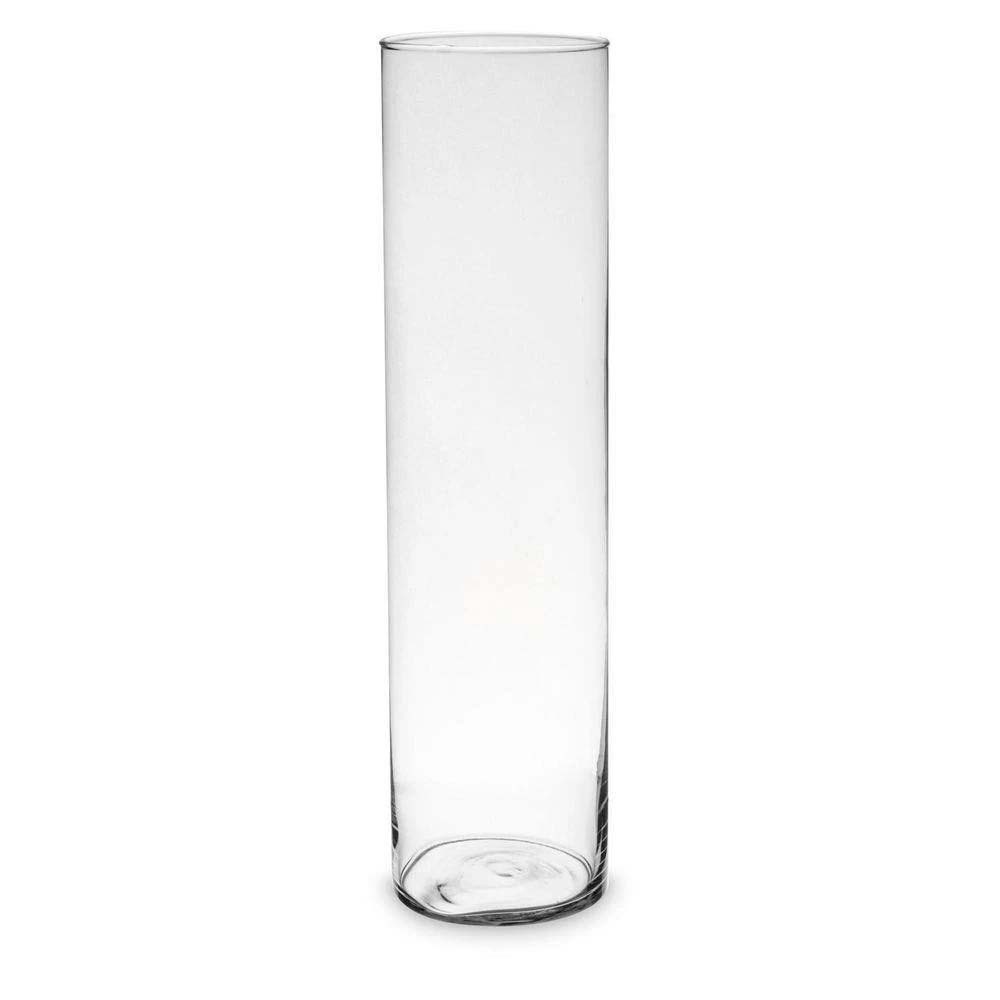 Vaso Tubo De Vidro Transparente Cilindro 40x10cm