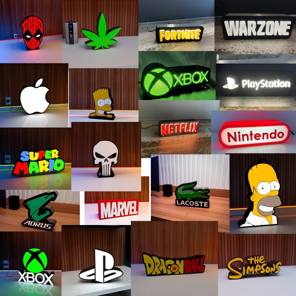 Enfeite e Luminária decoração gamer