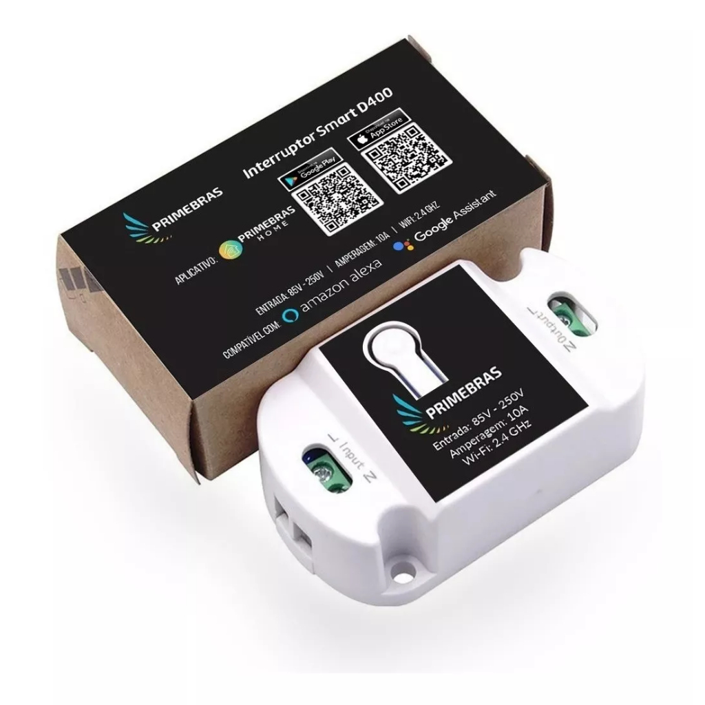 Interruptor Wifi Automação Residencial Smart Relé Primebras D400
