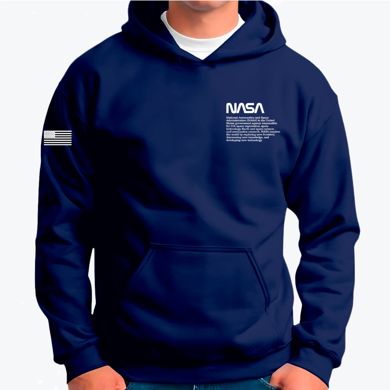 Blusa De Frio Moletom Capuz Nasa Geek Nerd Top Tumblr Agasalho Promoção Unissex Masculino Feminino