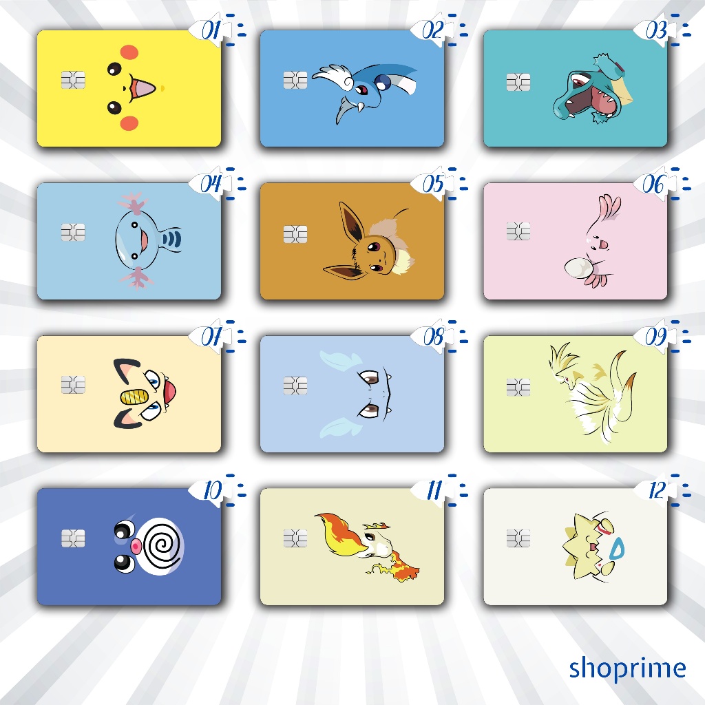 Adesivo Para Cartão De Crédito E Débito Pokémon