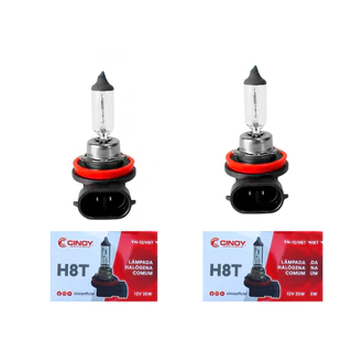 Par Kit 2 Lâmpadas Halógenas H8 12V 35W Comum Cinoy