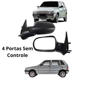 Retrovisor Uno Mille Fire Flex Economy 2005 2006 2007 2008 2009 2010 4 portas sem controle