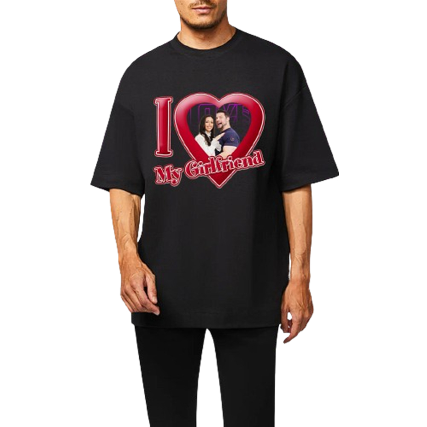 Camisa Personalizada com Foto Coração I LOVE MY GIRLFRIEND - Eu Amo ...