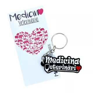 Chaveiro MEDICINA VETERINÁRIA - Mimo Médico(a) Veterinário Profissão / Curso de Medicina Love