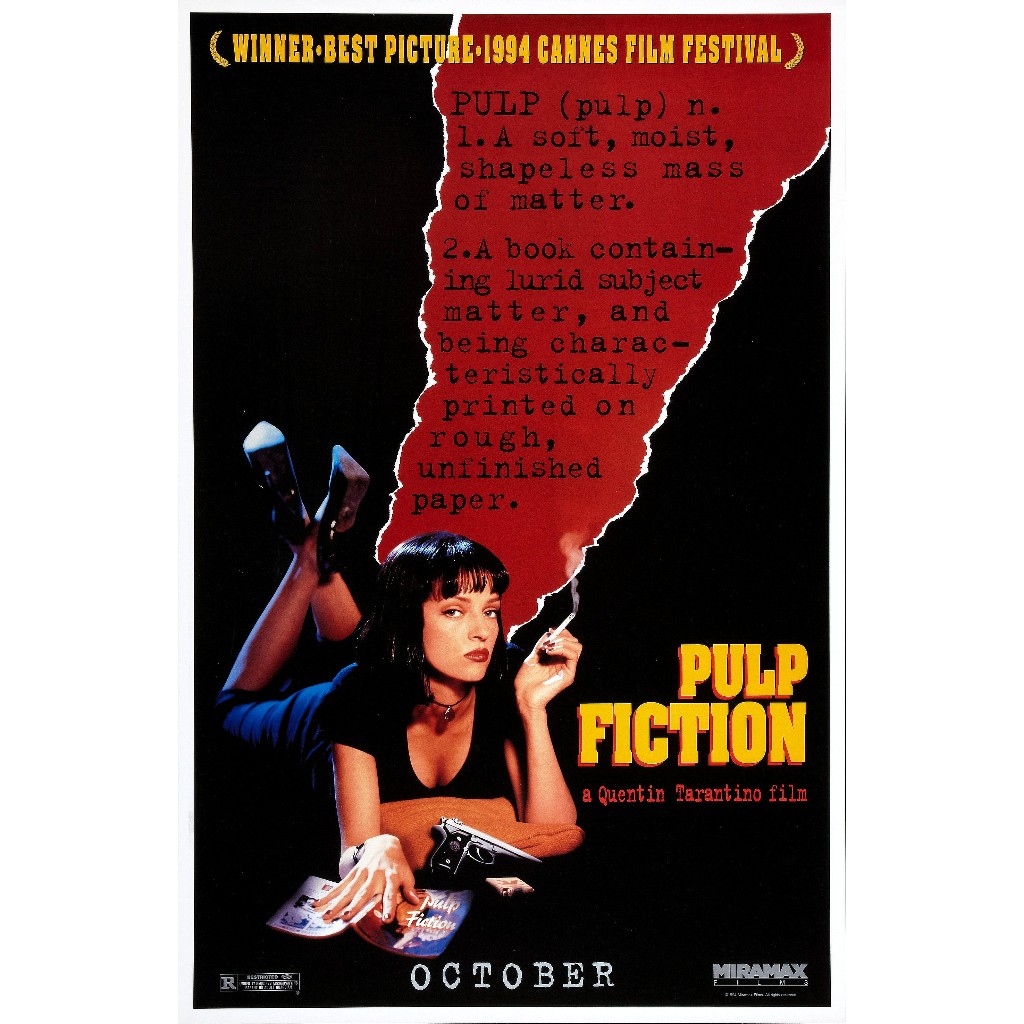 Pulp Fiction 1994 Tamanho A3 (29,7x42cm) - Poster Cartaz de Cinema
