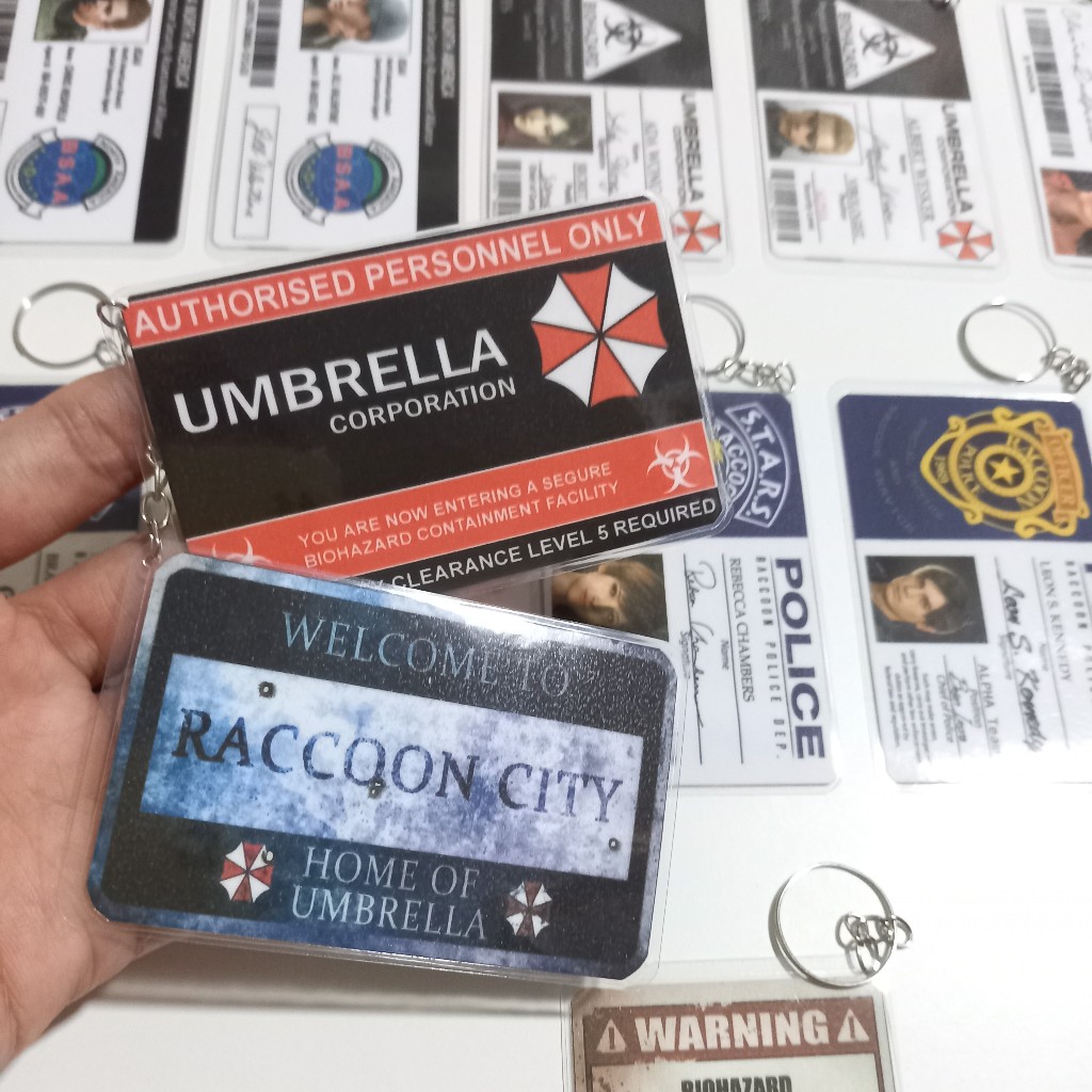 Chaveiros personagens Resident Evil - Jill Valentine Leon S. Kennedy Chris Redfield personalizado