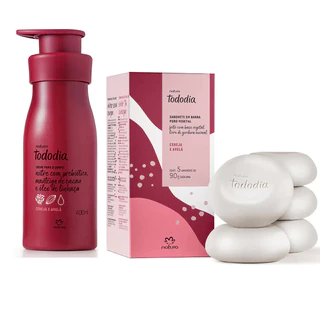 Kit hidratante corporal + sabonete em barra Tododia Natura