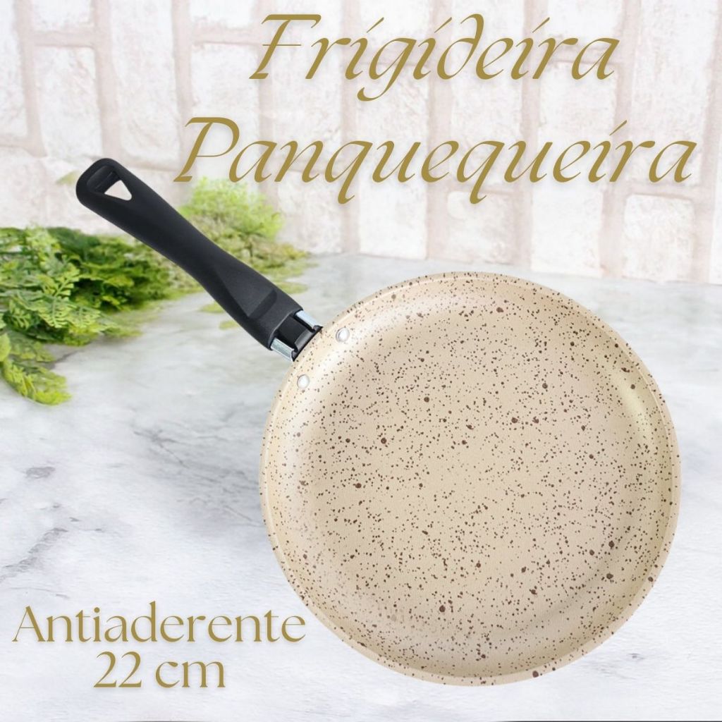 Frigideira Panquequeira Tapioqueira Antiaderente 22cm Stone Colore