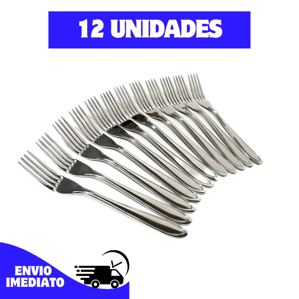 Kit C/ 12 Garfo refeição mesa inox buffet restaurante cozinha | Shopee ...
