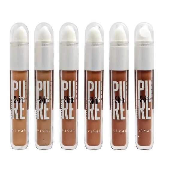 Corretivo Líquido Matte Pure Skin Vivai com esponja finalizadora ...