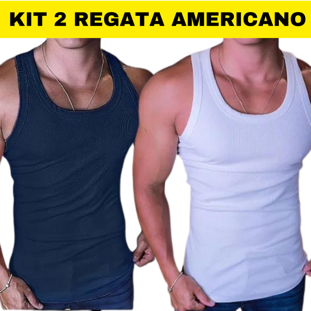 kit 2 Regatas Canelada americana básica