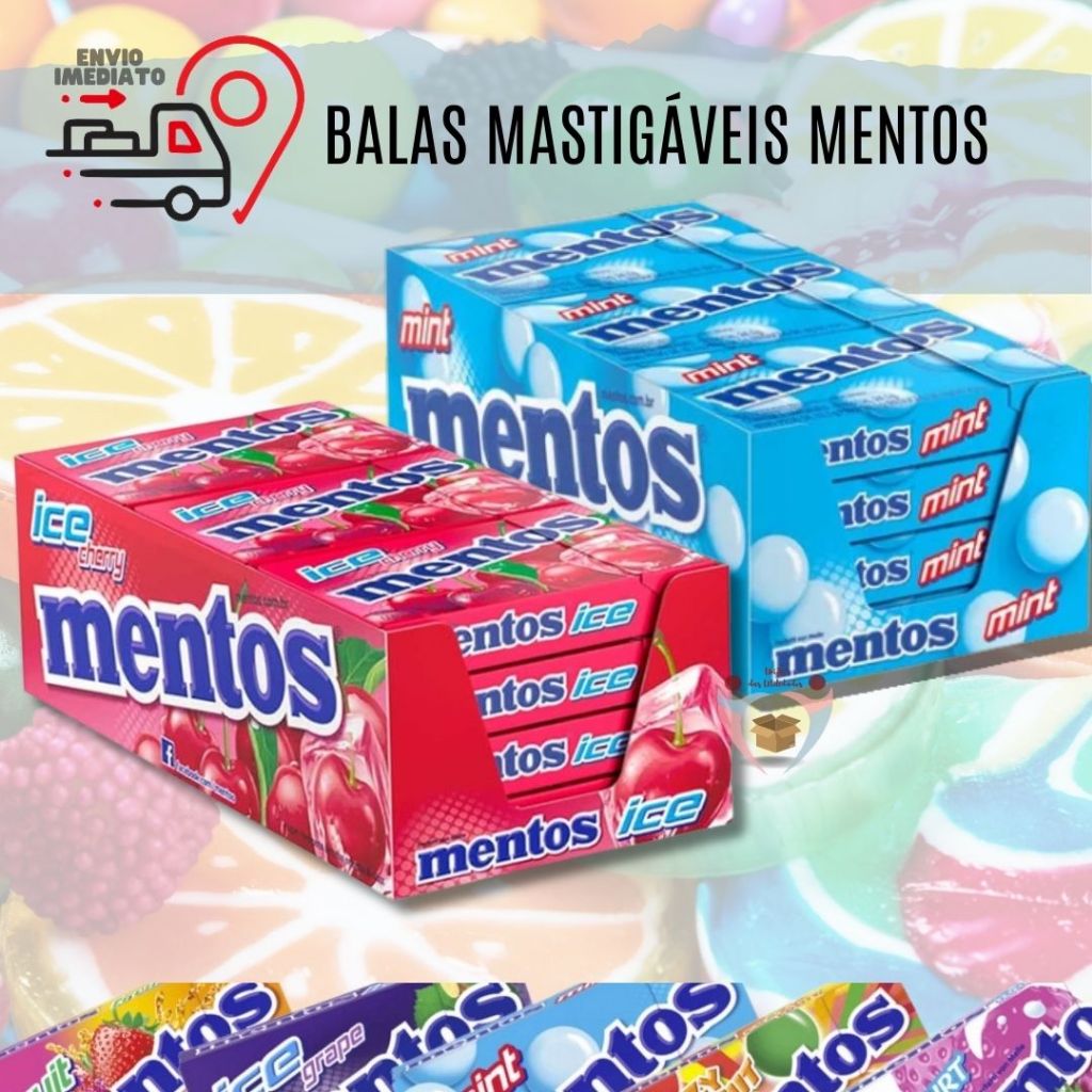 Kit Pacotes Bala Mentos Diversos Sabores Original 24,1g