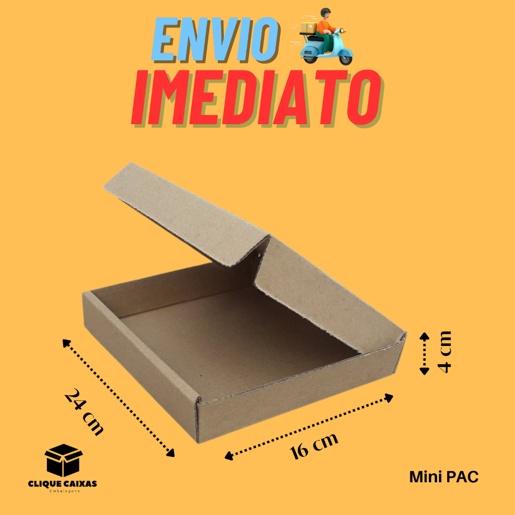 50 Caixas De Papelão 24X16X4 Embalagem Correios Sedex E Pac