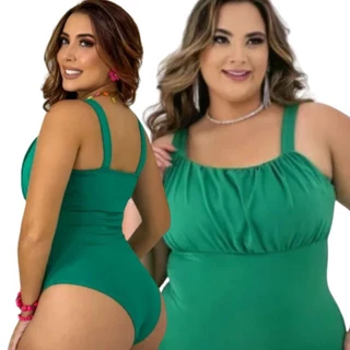 Body Feminino 48/50 GG Moda Praia Suplex Plus Size tamanho Único