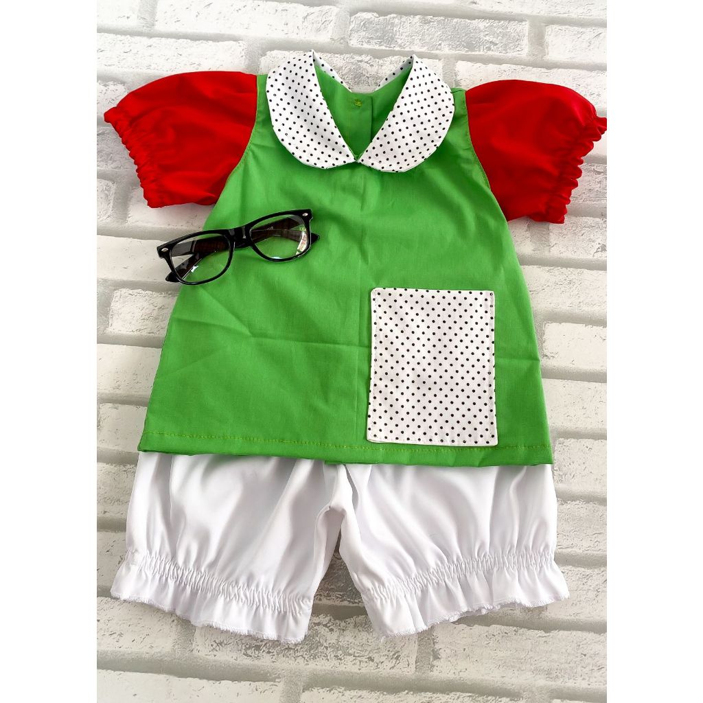 Fantasia chiquinha turma do chaves bebê criança | Shopee Brasil