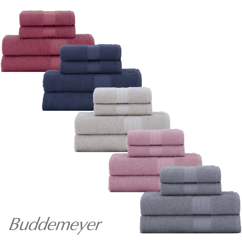 Jogo Toalha de Banho Buddemeyer 100% Algodão 4 Peças Macia Felpuda Volumosa Excelente Absorção Frape