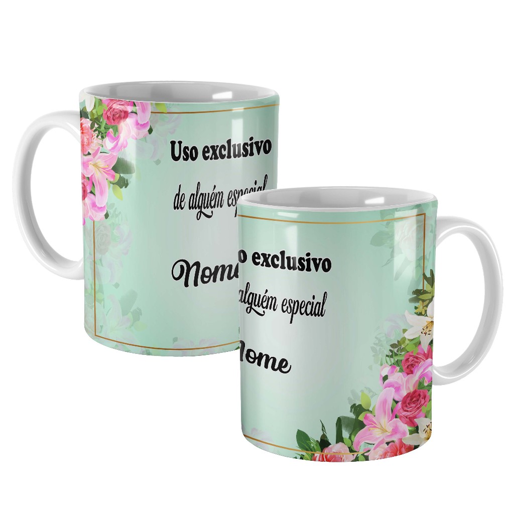 caneca personalizada floral verde para presente uso exclusivo para  aniversário tia dinda mãe amiga prima filha neta vó afilhada sobrinha sogra  nora | Shopee Brasil