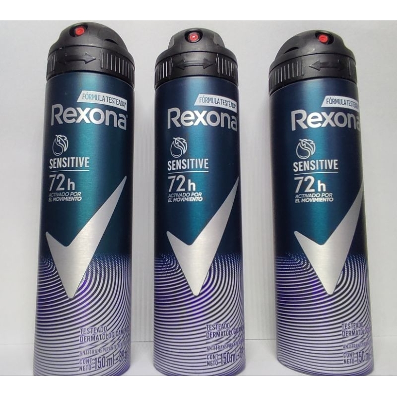 Kit com 3 Desodorante Antitranspirante Aerosol Masculino Rexona ...