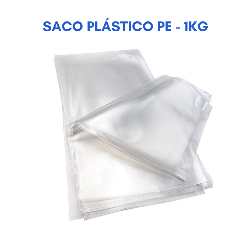 Sacos Plásticos PE - pacote com 1kg