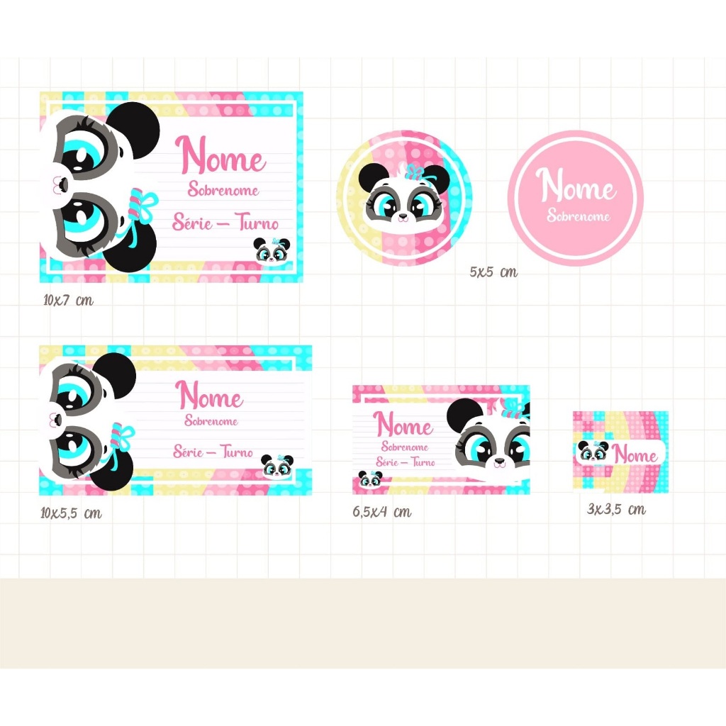 Etiquetas Panda | Shopee Brasil