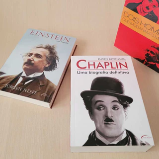 Box Dois Homens que Mudaram o Mundo - Einstein uma biografia (Jurgen Neffe) - Chaplin uma biografia definitiva (David Robinson)