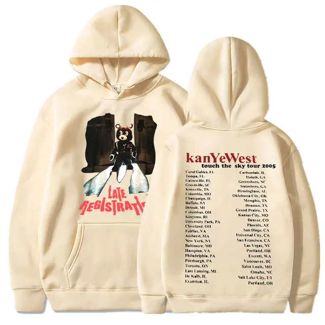 Kanye West Late Registration フーディXl Blusa Moletom Canguru Com Capuz Kanye West Print Hip Hop Late