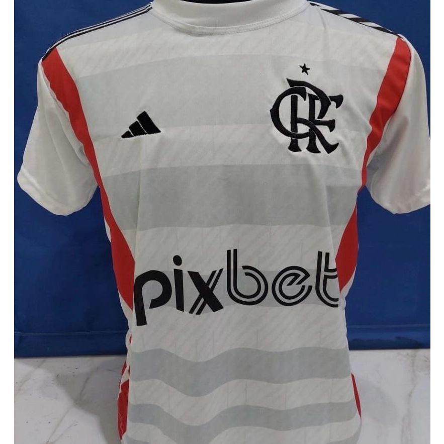 Nova Camiseta do Time do Flamengo Branco 2024 Apronta Entrega Shopee