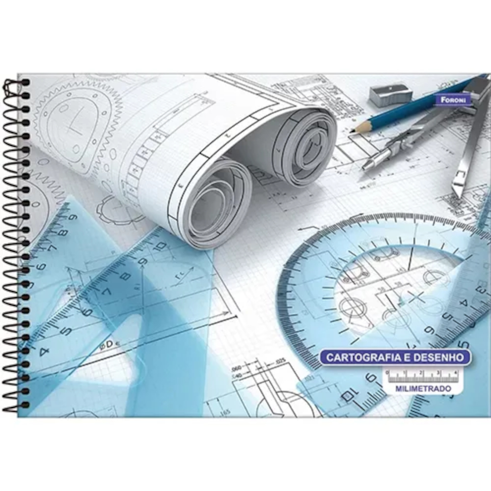 CADERNO CARTOGRAFIA E DESENHO MILIMETRADO - FORONI | Shopee Brasil