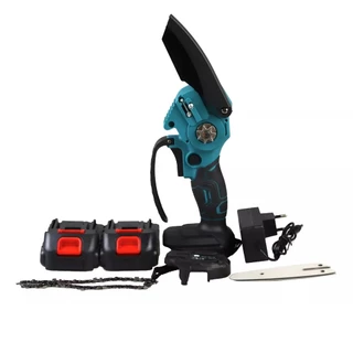 Mini Motosserra Elétrica Portátil Hagra 2 Baterias 21V Maleta Bivolt Multiuso Oferta Especial