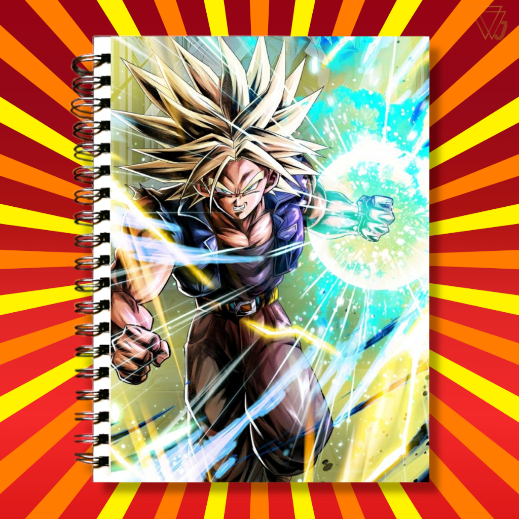 Adesivo Para Capa de Caderno Anime Dragon Ball Trunks Top Excelente ...