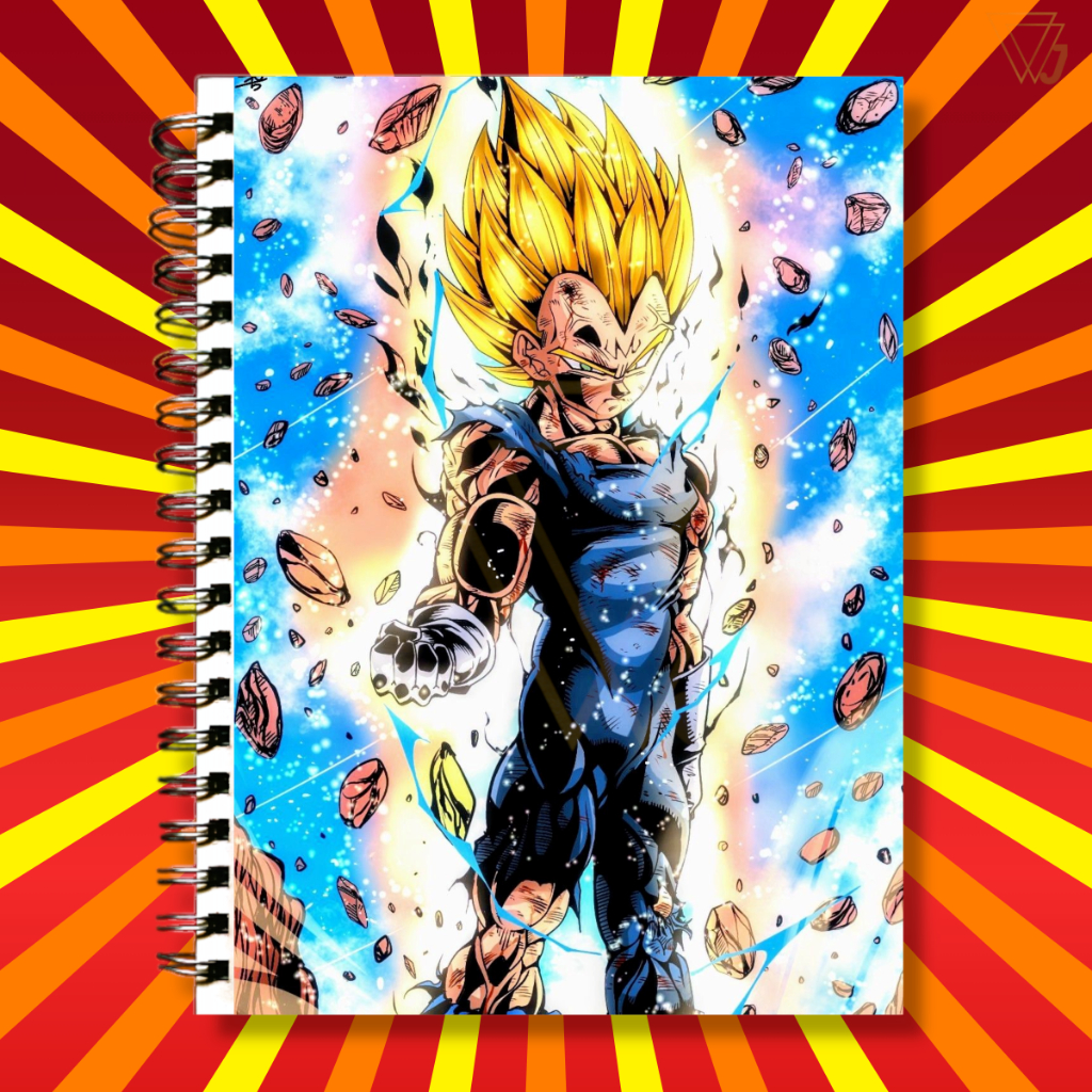 Adesivo Para Capa de Caderno Anime Dragon Ball Vegeta Top Excelente ...