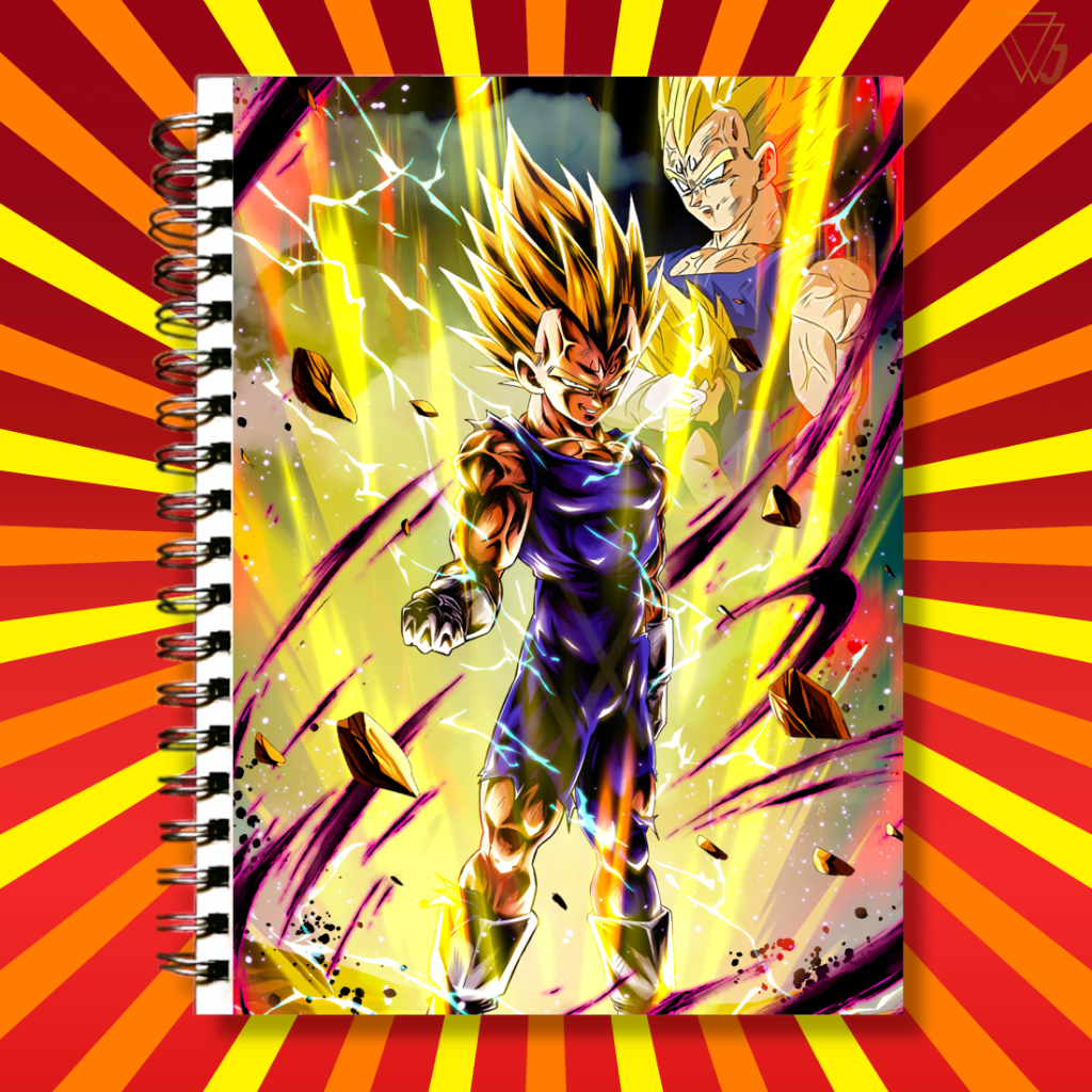 Adesivo Para Capa de Caderno Anime Dragon Ball Vegeta Super Saiyajin ...