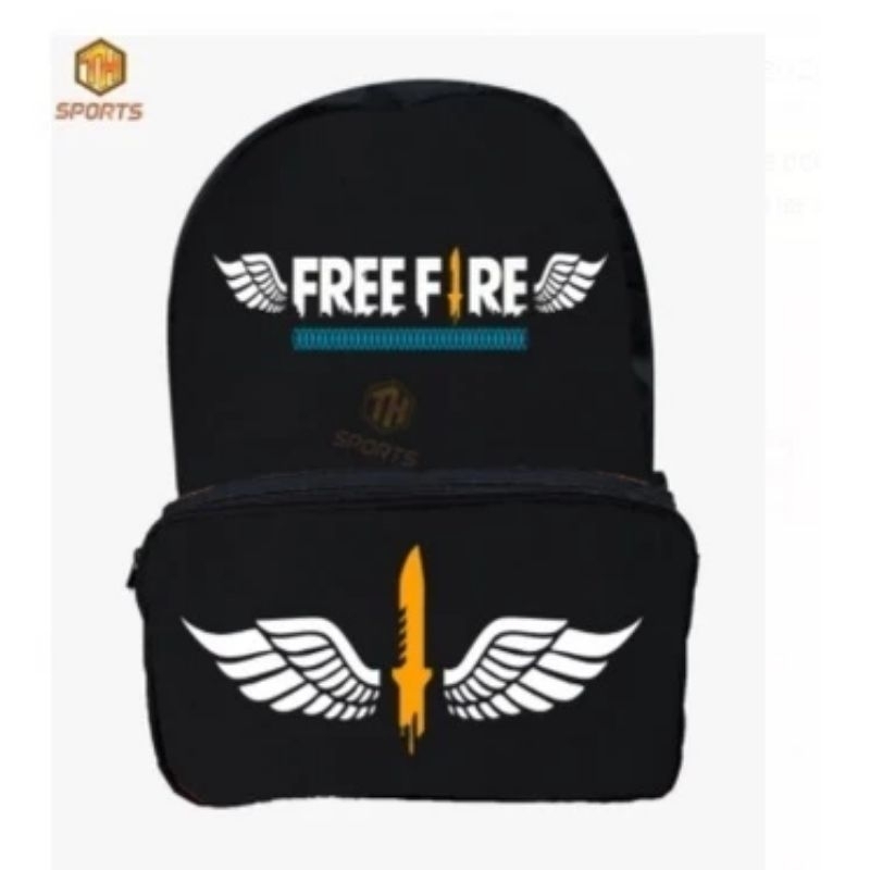 MOCHILA MASCULINA FREE FIRE ANGELICAL COSTA JUVENIL ESCOLAR