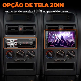 Central Multimídia First Option 7810H 1 Din Universal com Touch-Screen Rádio FM Bluetooth USB SD