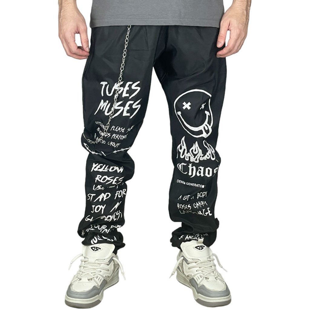 Calça Estampada Estilo Gringa Jogger com Elastico Rapper Trapper Corente