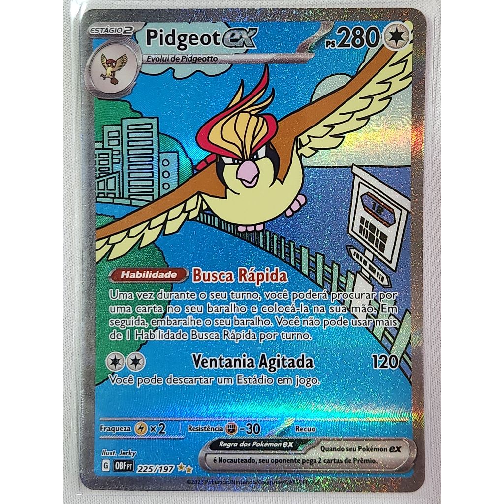Carta Pokemon Pidgeot ex (225/197) OBF | Shopee Brasil