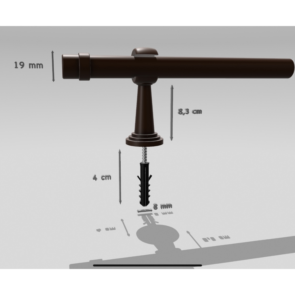 Varão Bastão Cortina Grosso 28mm tamanho 5 ,0 metros ( aço)