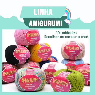 Kit 10 Fio Linha Amigurumi Novas Cores Círculo 125 Gramas Crochê Tricotin (Escolher as cores no chat)