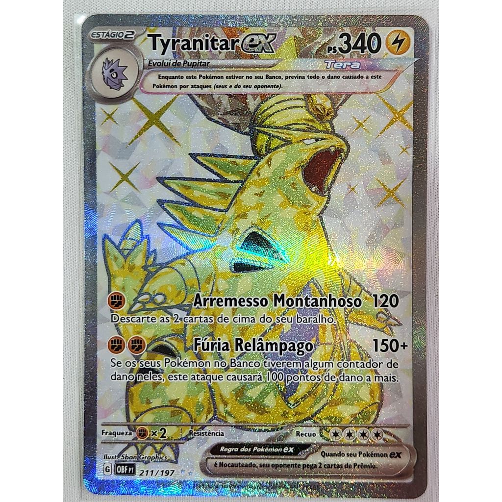 211 197 pokemon card Tyranitar ex 211/197 SV03: Obsidian Flames for sale Fighting / 70 / Basic Attack 1 Carta Pokemon Tyranitar ex (211/197)