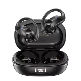 Fones de Ouvido Lenovo-LP75 Bluetooth 5.3 sem fio esportivos display digital LED Touch Control