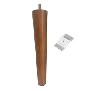 Pé Palito 30 Cm Com Chapinha Inclinada Avulso Para Puff Poltrona
