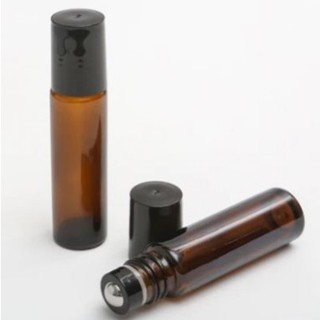 10 Frascos de vidro rollon 10ml (vidro grosso) com rollon Premium e tampa preta